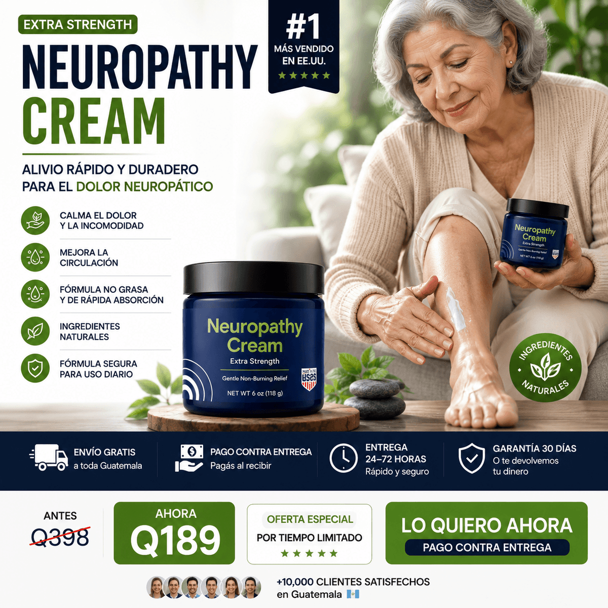 🌿 Neuropathy Cream™ – Alivio y Bienestar Diario para Pies, Piernas y Manos