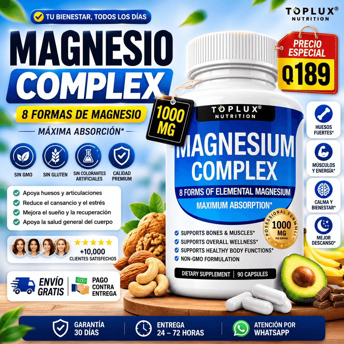 ¿Estrés y Cortisol Alto? | Magnesio 8 en 1: Equilibra tu Cortisol y Reduce el Estrés 🧘‍♀️